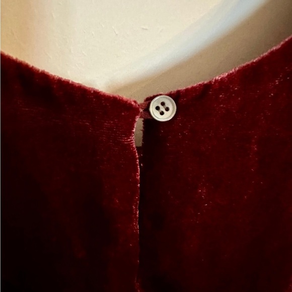 J. Crew Red Velvet Sleeveless Fitted Tank Top - Picture 5 of 7